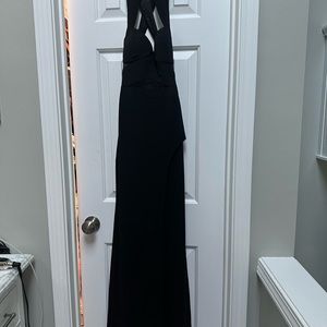 bariano Australia KATJA CURVE slit MESH CUT OUT MAXI dress 6 NWT